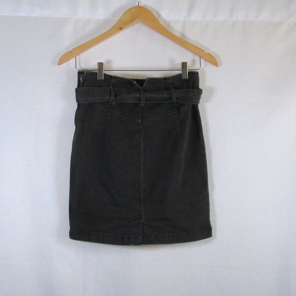 Free People Womens Black Mini Skirt w\ Belt Size 6 Pre-owned Good Condit… - Picture 2 of 8